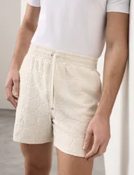 Cotton Rich Jacquard Towelling Shorts Light Natural male