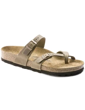 Womens Mayari Tobacco Brown Sandals In Sage Green Leather - Size Uk 8 - Birkenstock - FashionsVida