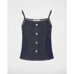 Top de mujer entallado de denim