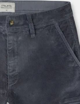 Pantalón sport chino de hombre pana pinzas - Silbon - FashionsVida