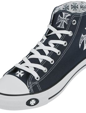 Rockabilly Sneaker high - Warrior Hi-Tops - EU40 bis EU46 - für Männer - Größe EU43 - navy - Männer - male