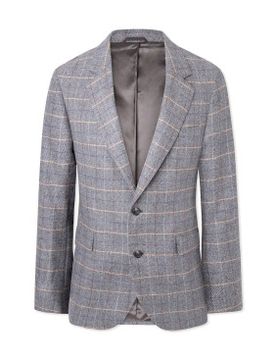 Para hombre. HM443289 Americana Cash Tattersal (38/32), Casual, Fiesta, Lana, Clásico, Manga larga