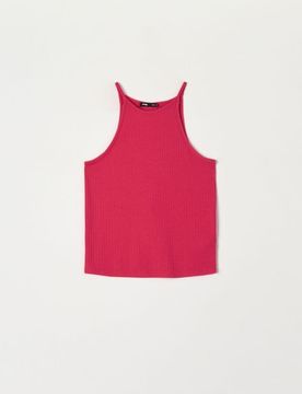 Sinsay - Top a costine - rosso