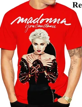 Summer's New Fashion: Singer, Graduated Actress, Madonna, 3D T-shirt, Top Men's Clothing, Casual Sleeves, Breathable and Fresh - Aliexpress - FashionsVida