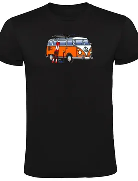 T-shirt à Manches Courtes Hippie Van Ski Black XL - Kruskis - FashionsVida
