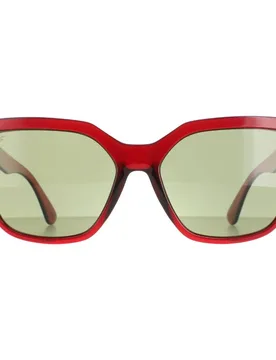 Women's Square Milky Red Saturn Polarized 555nm Wakota Sunglasses - Red - Size: One Size - Serengeti - FashionsVida
