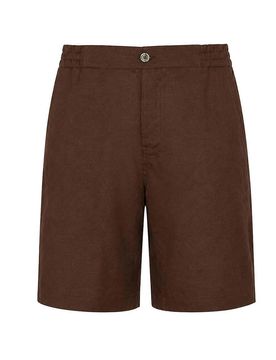 Bermuda In Lino Cioccolato