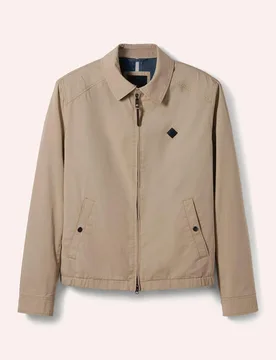 Baumwoll Blouson, normale Größen#untersetzte Größen, Farbe Beige, 54, reine Baumwolle leicht und atmungsaktiv Herren - Walbusch - FashionsVida