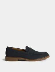 M&S Suedette Loafers Navy male