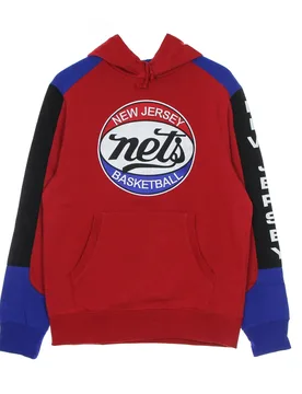 Felpa Cappuccio Uomo Nba Fusion Fleece Hoodie Hardwood Classics Nejnet Original Team Colors - Mitchell & Ness - FashionsVida