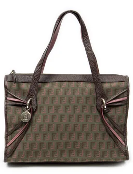 Pre-Owned Womens Triple Strand Boston Shoulder Bag - Green - One Size - Fendi - FashionsVida