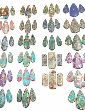 Pcs/set Emperor Stone Top Drilled Teardrop Graduated Pendants,Multicolor Sea Sediment Imperial Jasper Earring Jewelry Making - Aliexpress - FashionsVida