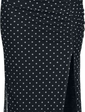 Rock knielang für Damen schwarz "Polka Dot Basic Rock" von - Frauen - female