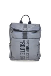 Zaino grigio con chiusura roll top 62141/SETRR/L