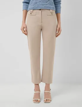 Pantalón de mujer con tapetas en tejido técnico - Roberto Verino - FashionsVida