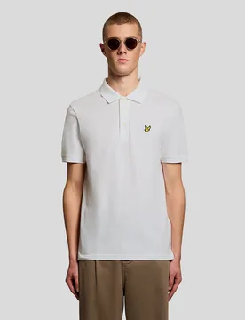 Men's Textured Jacquard Polo Shirt in White - Lyle & Scott - FashionsVida