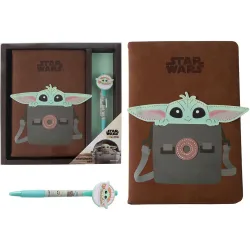 Cuaderno A5 y Boli Grogu Star Wars The Mandalorian