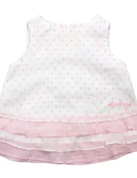 Darlings Baby Ruffled Pink & White Dress - Other Designers - FashionsVida
