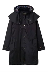 Women's Outrider 3/4 Length Waterproof Raincoat in Black Size: 8 - Black - Size: 8