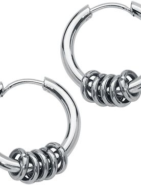 Ohrring - Creole Ringe - für Damen - silberfarben - Frauen - female