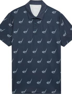Lyle Polo Micro Club Printed, navy/weiss s