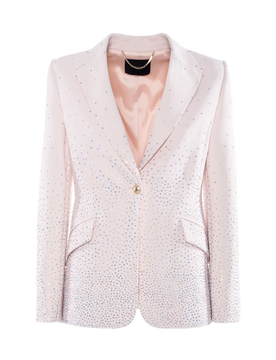 Giacca con strass donna cipria