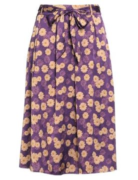 Midi-Rock Damen Dunkelviolett 40 Damen