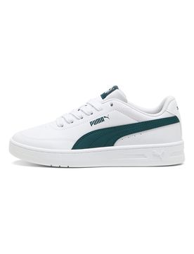 Sneakers bianche e verdi stile court Court Classic Clean Jr 37