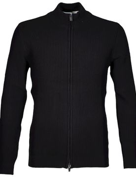 Maglia full zip nera MK390103