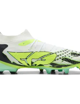 Chaussures De Football Future 9 Match Creativity Fg/ag Mint Jelly / Lux Lime / White / Black EU 44 - Puma - FashionsVida