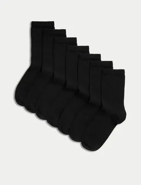 Pack of Ankle School Socks Black unisex - M&S - FashionsVida