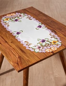Tischläufer "Stiefmütterchen" 40x90cm Schäfer