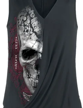 Top - Devil Skull Pact - S bis 4XL - für Damen - Größe 4XL - schwarz - Frauen - female - Alchemy England - FashionsVida