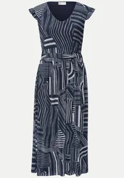 Midikleid aus Mesh Blau 40