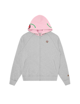 Cones & Bones Zip Through Hood - Heather