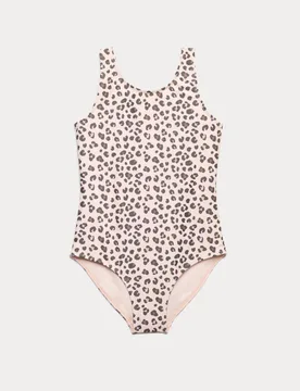 Leopard Swimsuit (6-16 Yrs) Multi female - M&S - FashionsVida