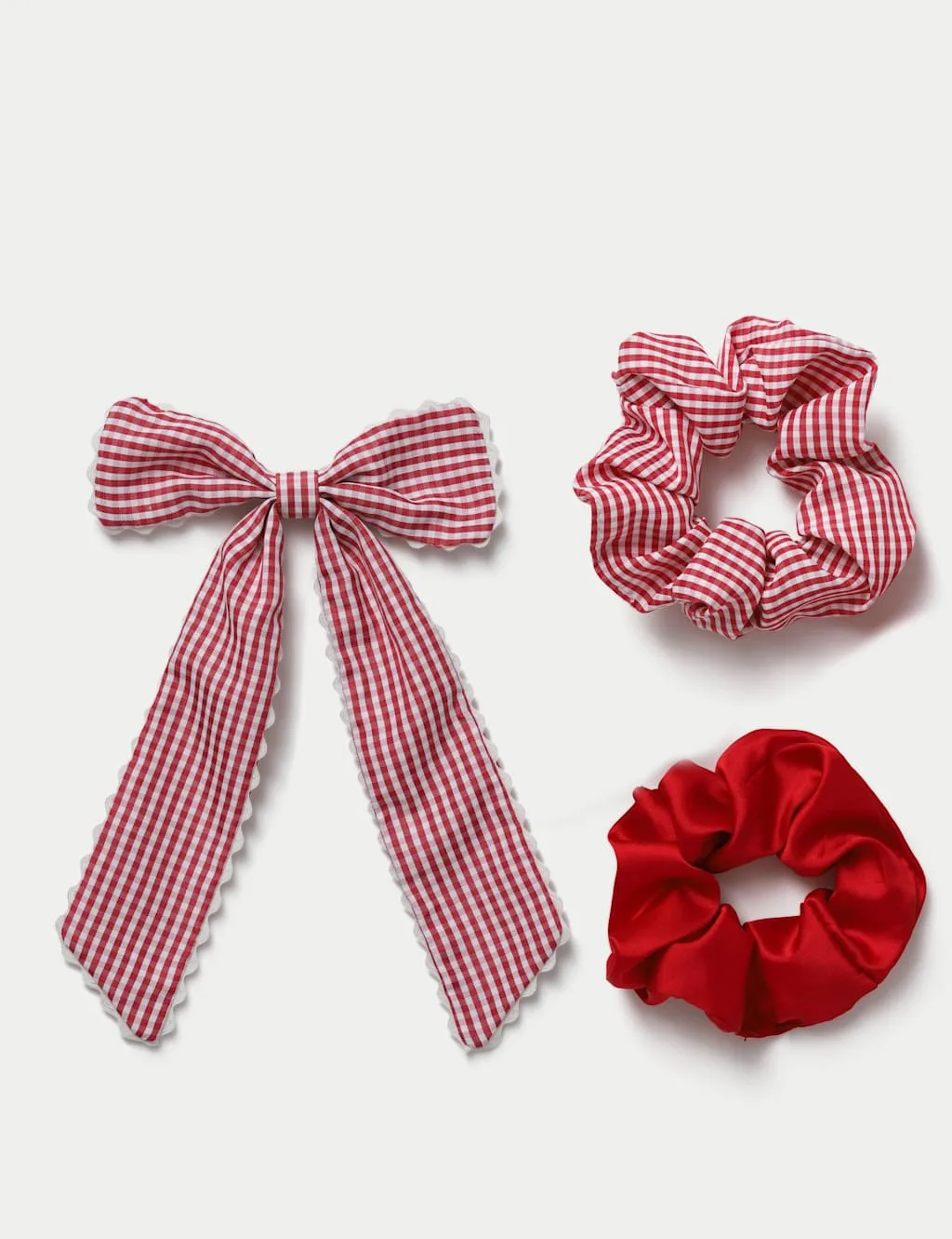 Back To School Scallop Bow & Scrunchie Red Female - M&S - FashionsVida