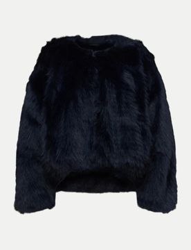 Kunstfell Jacke KILCHURN Schwarz 3