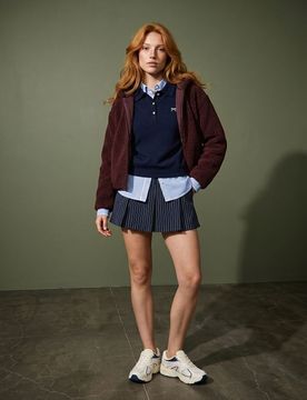 Giacca teddy con cappuccio - maroon