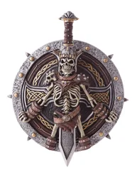 Wikinger Waffen-Set Schild und Schwert silber-gold-braun 2-teilig ca. 50cm