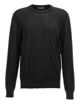 Maglione con ricamo logo