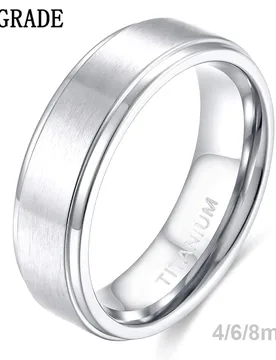 Tigrade 4/6/8mm Men Ring Titanium Silver Color Brushed Women Ring Unisex Wedding Band Simple Finger Rings Brand Jewelry bague - Aliexpress - FashionsVida