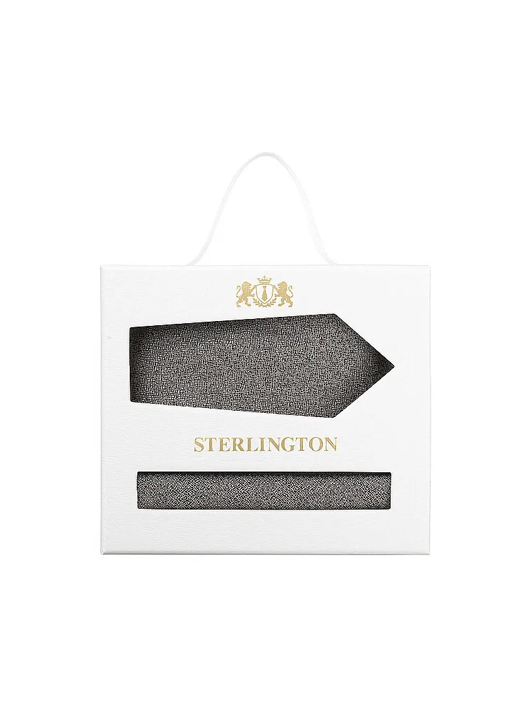 Krawatte Set mit Einstecktuch beige herren - SEIDENFALTER - FashionsVida