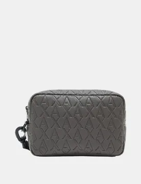 Nceser de hombre con asa, doble bolsillo y logo all over - Armani Exchange - FashionsVida