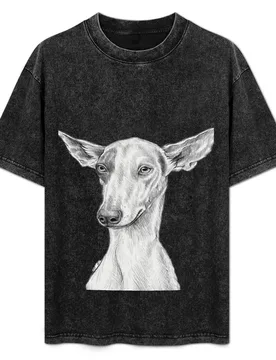 Podenco ibecenco T-Shirt Simple Line Art Print Tee - Aliexpress - FashionsVida