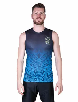 Maori Sleeveless T-shirt Blue M Men - OTSO - FashionsVida