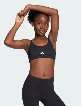 Reggiseno sportivo da allenamento Essentials Medium-Support Junior 13-14A Black / White - Adidas - FashionsVida