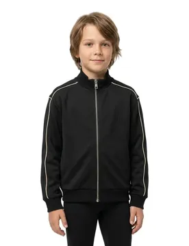 Felpa Con Zip Piping Ck Black 8 Anni