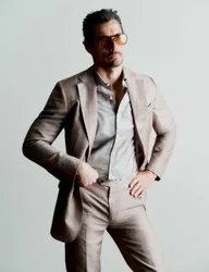 Tailored Fit Italian Wool Linen Blend Suit Trousers Light Brown male
