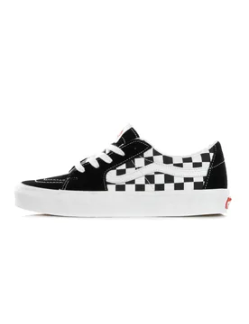Scarpa Bassa Uomo Sk8-low (canvas/suede) Black/checkerboard - Vans - FashionsVida